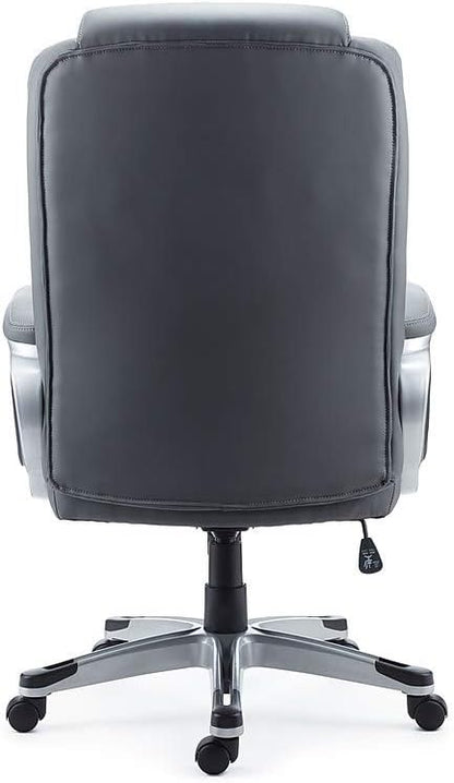 STAPLES Mcallum Bonded Leather Managers Chair Gray