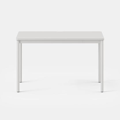 Branch Daily Desk - Functional at Home Office Desk with Effortless Assembly, Timeless Design, Rounded Corners, and Built-in Cable Notch - 48” W x 28.5” H x 24” D - White Work Table