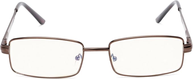 Readers Readers.com Reading Glasses: The Dash Blue Light, Metal rectangle Style for Men and Women