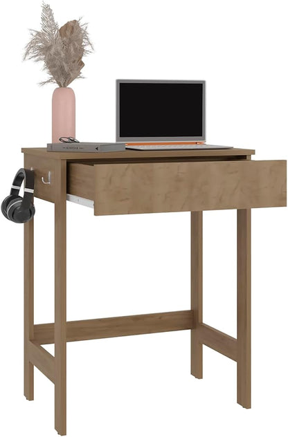 Eagar Minimalist Desk - Particle Board Beige - Compact Space-Saving Design - Home Office Study Area - Modern Interior Decor
