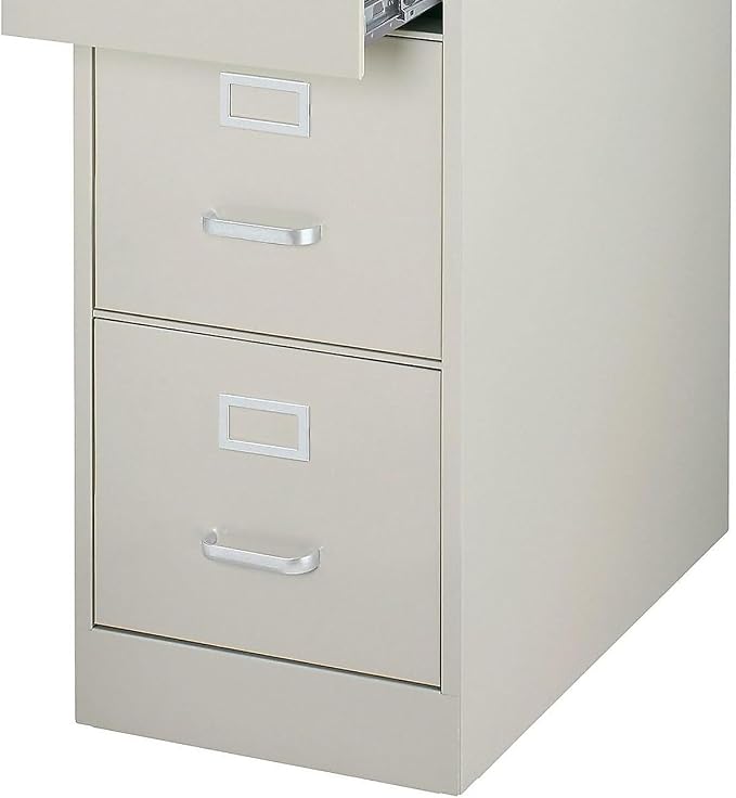 STAPLES 470384 4 Drawer Vertical File Cabinet Metal Lt Grey LTR 26.5-Inch D