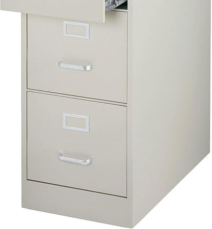 STAPLES 470384 4 Drawer Vertical File Cabinet Metal Lt Grey LTR 26.5-Inch D