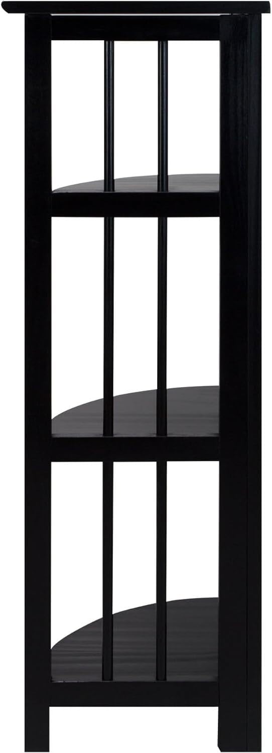 Casual Home 4 tier Corner Folding Bookcase, Black