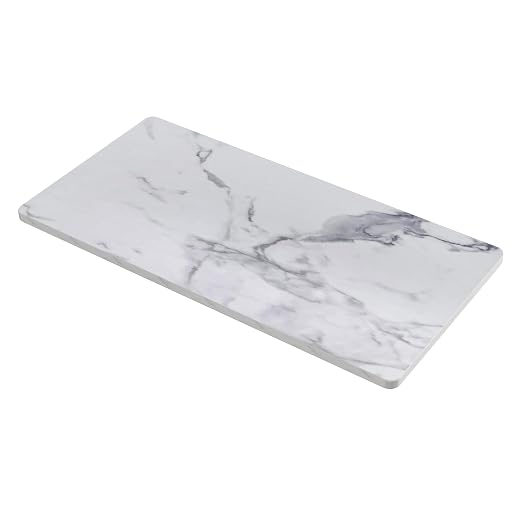 SANODESK Universal Tabletop 55"x28"x1" Thickness One-Piece Table Top Rectangular Particle Board for Standing Desk and Home Office Countertop DIY,Marble Grey Desk Top