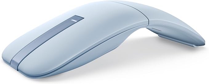 Dell MS700 Bluetooth Travel Mouse - Bluetooth 5.0/Dell Pair/Microsoft Swift Pair Connectivity, Adjust DPI up to 4000, Optical LED Sensor, Touch Scroll with latest Touch Controller - Misty Blue