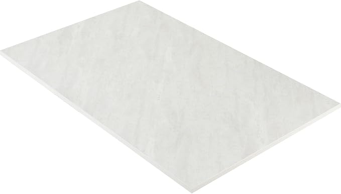 Kaboon Universal Tabletop 47.25"x30", Solid One-Piece Melamine Table Top, Double Desk L-Desk DIY, Home and Office,Sea Salt/White