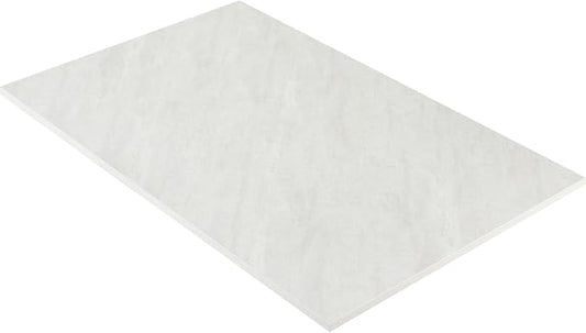 Kaboon Universal Tabletop 47.25"x30", Solid One-Piece Melamine Table Top, Double Desk L-Desk DIY, Home and Office,Sea Salt/White