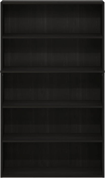 Furinno PASIR Book Shelf, 5-Tier Bookshelf, Bookcase with Open Shelf, 9.4 x 31.5 x 52.7, for Living Room, Bedroom, Home Office, Espresso