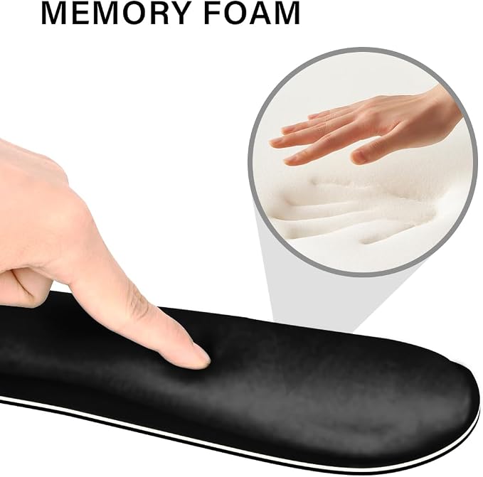 Desk Pad and Keyboard Wrist Rest, Large Mouse Pad + Keyboard Pad+Mouse Wrist Support, Non-Slip Desk Mat Protector for Office, Home 31.5×11.8 Inches Black