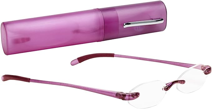 SAV Eyewear Unisex Flexi Lights Reading Glasses, 5000 Pink +2.25 Power