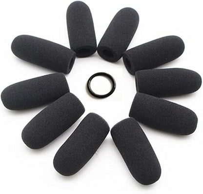 10 Pack Soft Mic Foam Covers Windscreens for David Clark M-4/M-7 Lightspeed Aviation Headsets Microphone