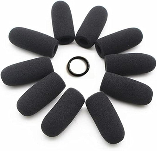 10 Pack Soft Mic Foam Covers Windscreens for David Clark M-4/M-7 Lightspeed Aviation Headsets Microphone