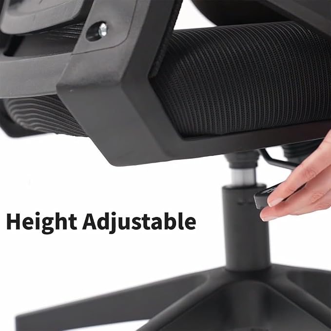 Ergonomic Office Chair with Flip-Up Arms, Small Desk Chair with Breathable Mesh Back, Home Office Desk Chair that Saves Space, Compact Swivel Computer Chair