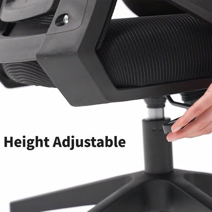 Ergonomic Office Chair with Flip-Up Arms, Small Desk Chair with Breathable Mesh Back, Home Office Desk Chair that Saves Space, Compact Swivel Computer Chair