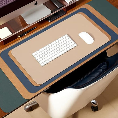 Cork Desk Mat - Dual-Sided Desk Pad for Office and Home - Desk Organization and Accessories - Ideal for Large Mouse Pad and Desk Mats on Top of Desks(Purple,27.6"x 13.8")