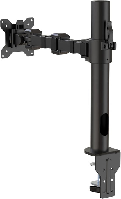 Amazon Basics Single Computer Monitor Stand with Tilt and Rotation,Height Adjustable VESA Desk Arm Mount,Steel,30 inches,Black,(Pack of 6)