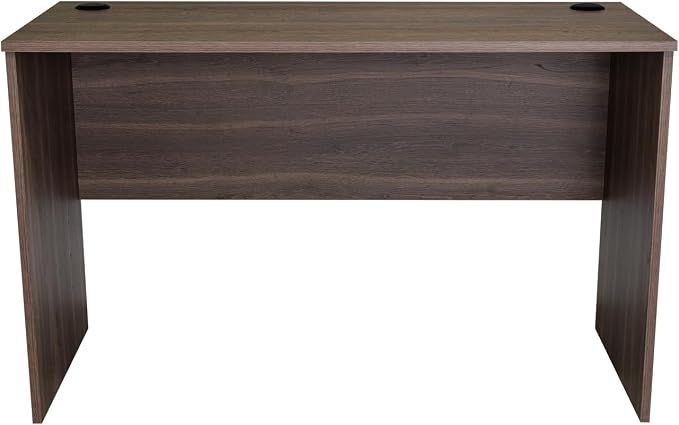 Tuhome Malibu 47" Modern Computer Desk, Minimalist Office Desk with Spacious Work Surface & Shelf, Engineered Wood Writing Desk for Home Office, Bedroom, Living Room