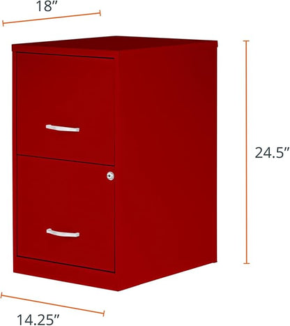 NuSparc 2 Drawer Locking Filing Cabinet | Pre-Assembled Steel Construction | Space-Saving Design is Perfect for Home and Small Office | Letter-Size | Assembled in North America