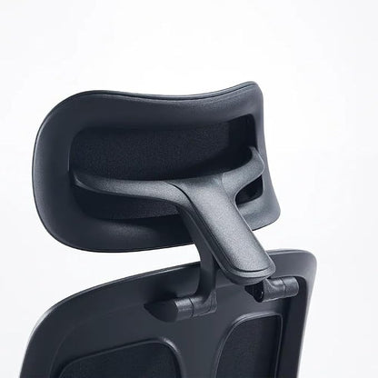 Sunaofe Boss Pro Leather Ergonomic Office Chair with Footrest - Executive Chair, 4D Armrests, Adaptive Lumbar, 125° Recline, 300lb Capacity, 5-Year Warranty White Frame/Greyish