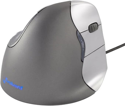 Evoluent – World's Original Vertical Mouse, Wired Ergonomic Mouse for Right Hand, Medium to Large, Helps with Carpal Tunnel and Wrist Strain, Customizable 6 Buttons, 4 Speed Settings, Comfortable Grip