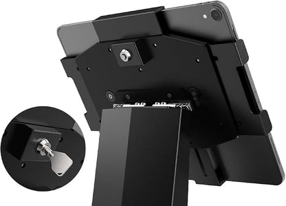 Tablet POS Stand with Printer Space All Metal Compatible with iPad 9.7-12.9 Inch Key Lock Universal Compatibility Anti Theft BSP101B
