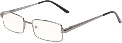 Readers Readers.com Reading Glasses: The Dash Blue Light, Metal rectangle Style for Men and Women