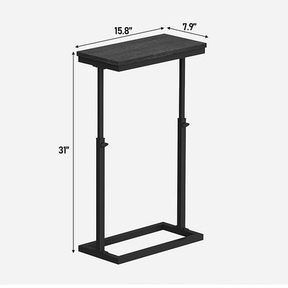 TUTOTAK End Table, Side Table, Tall Couch Table, Sofa Table, Living Room, Bed Room, Black TB01BK0832