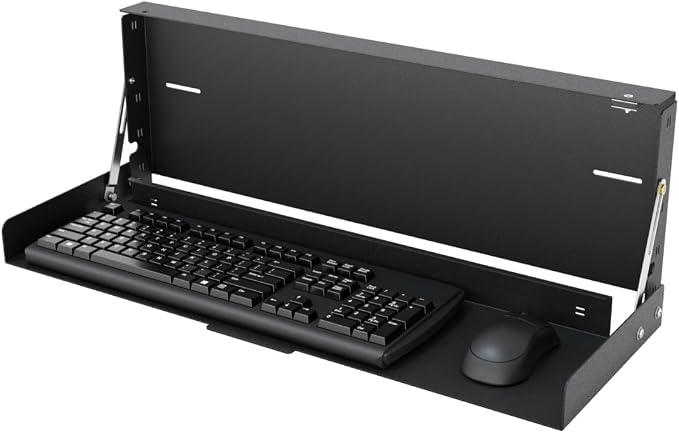 RackSolutions Folding Wall Mount for Full Size Keyboard – Space Saving Design to Maximize Workspace Efficiency