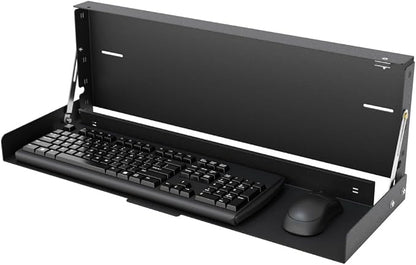 RackSolutions Folding Wall Mount for Full Size Keyboard – Space Saving Design to Maximize Workspace Efficiency
