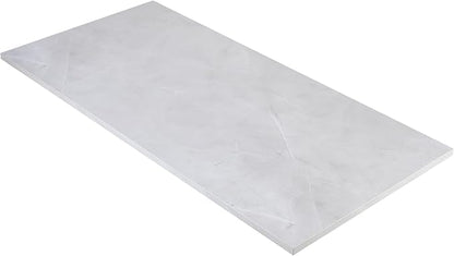 Kaboon Universal Tabletop 45"x20", Solid One-Piece Melamine Table Top, L-Desk Floating Desk DIY, Home and Office, White Rock