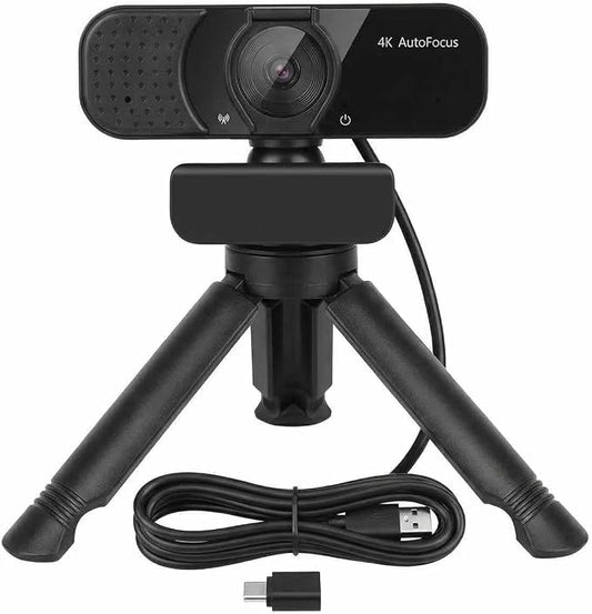 Gohero 4K Webcam with Dual PDAF Autofocus, 2 Noise Reduction Mics, Auto Light Correction, Privacy Cover, 83° FOV, USB-A, for PC, Mac, Laptop, Video Calls Pro Series