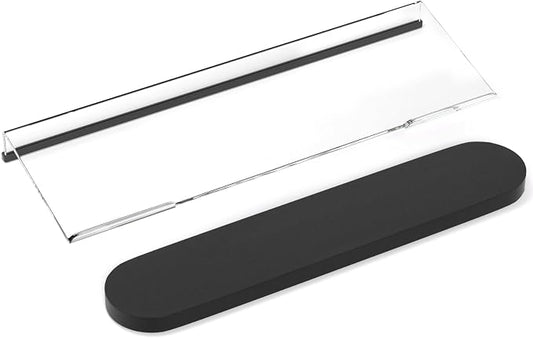 Richboom Ergonomic Computer Keyboard Stand - Tilt PC Keyboard Stand Riser for Easy Typing, Acrylic Keyboard Tray Holder for Office Desk, Home, School, with Silicone Anti-Slip Case, Clear