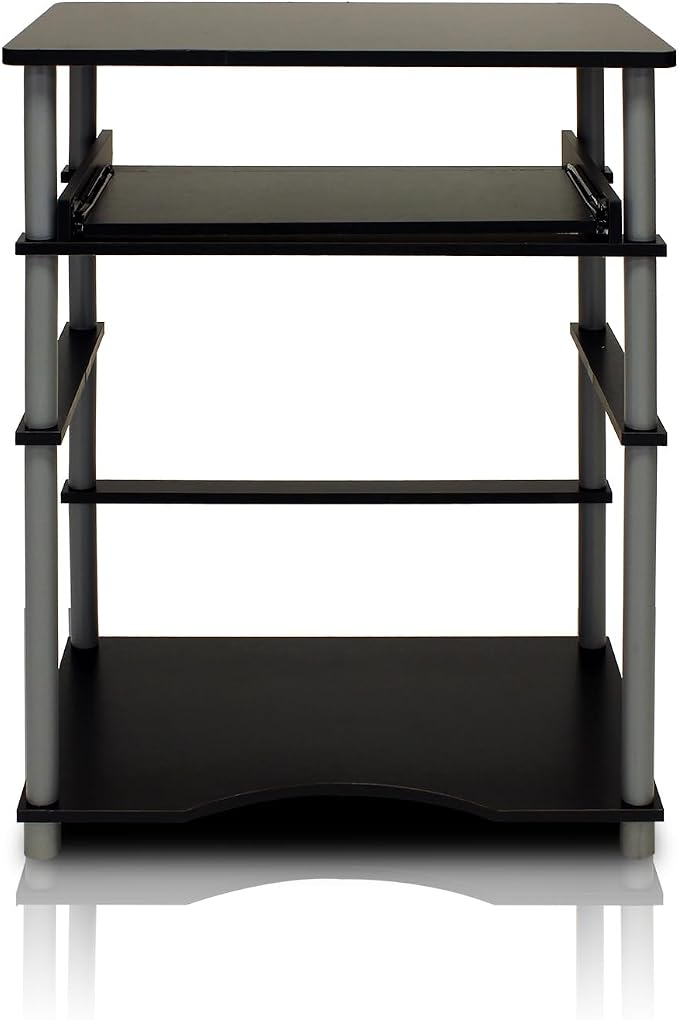 Furinno Home Laptop Notebook Computer Desk, Black/Grey