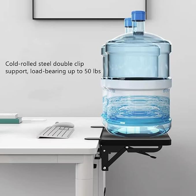 Desk Extender 25.2" x 9.45" Ergonomic Computer Table Extension Arm Support Collapsible Keyboard Tray for Square Tabletop - Carbon Fiber