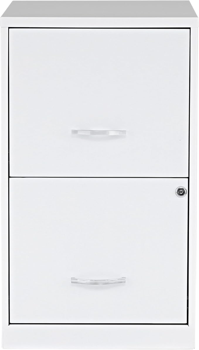 NuSparc 2 Drawer Locking Filing Cabinet | Pre-Assembled Steel Construction | Space-Saving Design is Perfect for Home and Small Office | Letter-Size | Assembled in North America