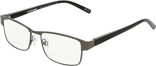 Foster Grant Men's Leo Square Reading Glasses