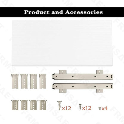 FRMSAET Furniture Accessories Office Product Suits Hardware 20/24/30 inches Keyboard Drawer Tray Wood Holder Under Desk Adjustable Height Platform. (20 inches, White)