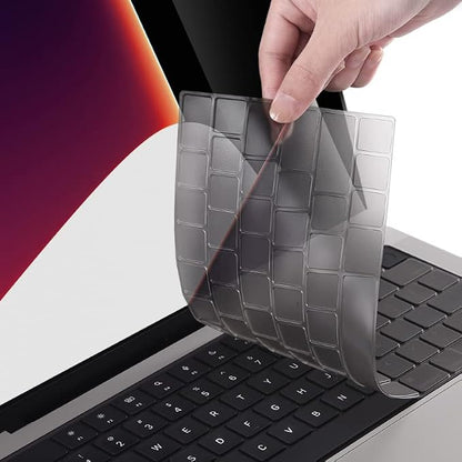 EooCoo Premium Keyboard Cover Skin Protector, Laptop Accessories Compatible with 2026 2025 2024 2023 2022 2021 M5/M4/M3/M2/M1 Pro/Max MacBook Pro 14/16, M5-M2 MacBook Air 13/15, MacBook Neo, Tinted