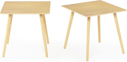 Furinno Decorative Hallway End Table, Set of 2, Oak
