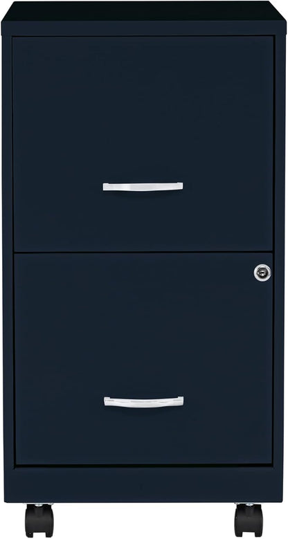 Lorell LYS SOHO File/File Mobile File Cabinet, Navy