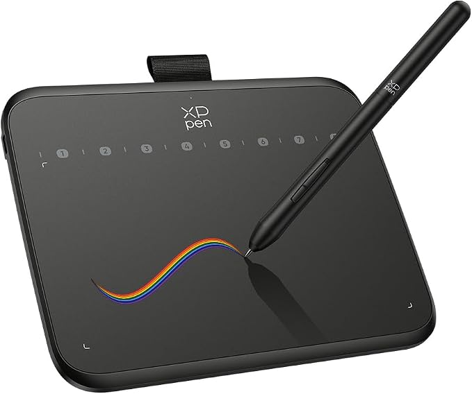 XPPen Deco 640 Drawing Tablet with 16384 Pressure Levels Sensitivity Battery-Free Stylus 6*4 Inch OSU Drawing Pad Graphic Tablet for Digital Drawing Teaching Designing Editing Work for PC Mac Android