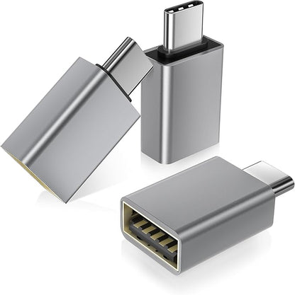 Basesailor USB C to USB Adapter 3Pack,USBC Male to USBA 3.0 Female Adapter,Type C Thunderbolt 4 OTG Converter for Apple MacBook Pro,Mac Book,iPad,Microsoft Surface Go,Samsung Galaxy S26,iPhone 17 17e