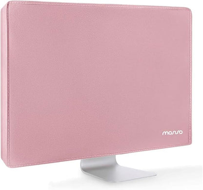 MOSISO Monitor Dust Cover 22, 23, 24, 25 inch Anti-Static Dustproof LCD/LED/HD Panel Case Computer Screen Protective Sleeve Compatible with iMac 24 inch, 22-25 inch PC, Desktop and TV, Pink