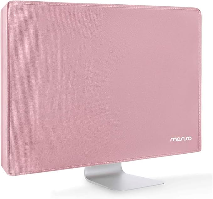 MOSISO Monitor Dust Cover 26, 27, 28, 29 inch Anti-Static Dustproof LCD/LED/HD Panel Case Computer Screen Protective Sleeve Compatible with iMac 27 inch, 26-29 inch PC, Desktop and TV, Pink