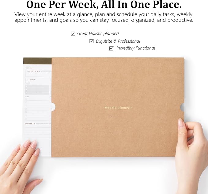 Undated Weekly Desk Planner with Habit Tracker-A4 Minimalist Daily To-Do List Notepad with Task Checklist, Priority Checkboxes & Notes, Dashboard Notebook for Office Organization & Work Productivity