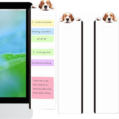 Office Desk Accessories 2pcs Multifunction Computer Monitor Memo Board - Transparent Computer Side Panel Memo Creative Monitor Side Panel Suitable for Office Home Desktop (Monitor Memo Board 14)