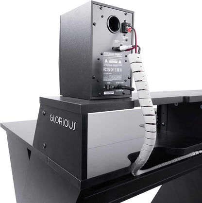 Glorious Sound Desk Compact Professional Studio Workstation with Pull-out Keyboard Compartment (Black)