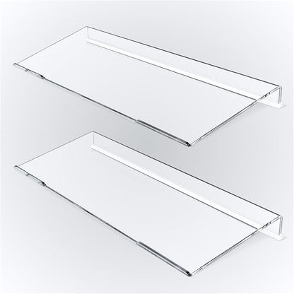 BEEGO Ergonomic Computer Keyboard Stand - 2PCS Clear Acrylic Keyboard Riser Tilted Keyboard Holder Keyboard Tray with White Non-Slip Strip for Easy Typing at Home School Office Desk Accessories