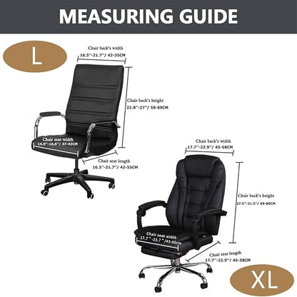 Velvet Plush Office Desk Chair Cover, Peacock Blue, XL | Stretchable, Ergonomic, Cat Proof Protector, For Office Desk Computer Chairs with Wheels & Armrests,Executive Rotating Chairs