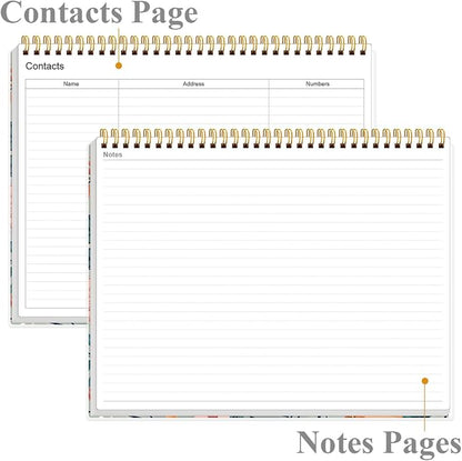 Weekly Productivity Planner - 8.5" x 11" Dashboard Desk Notepad Has 6 Focus Areas to List Tasks for Goals, Projects, Clients, Academic or Meal-Organize Your Daily Work Efficiently, 54 Weeks, Flower-A